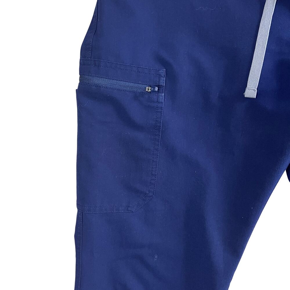 FIGS Yola Scrub Pants Navy Blue Jogger Drawstring Medical Size M - Picture 4 of 13